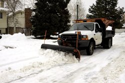 Commercial Snow Removal Canton MI - Snow Plowing, Bulk Salt and Ice Remover - Tilt and Sons Landscape - snowplow